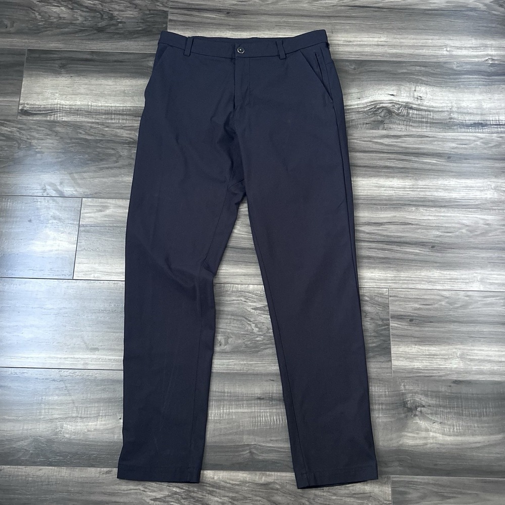 Lululemon Commission Classic Pants Mens 32x33 Black Warpstreme Stretch Golf